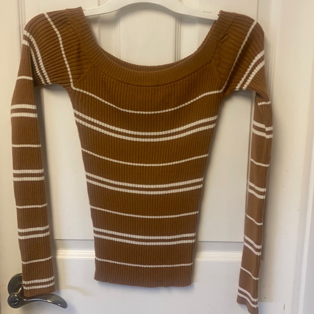 Cute off the shoulders juniors sweater
